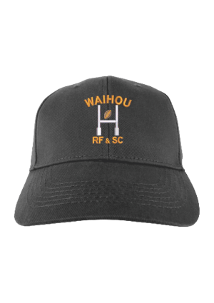 Waihou 6 Panel Brushed Cotton Cap Black