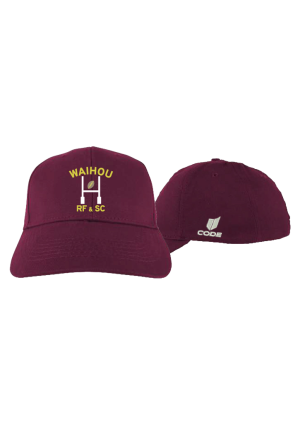 Waihou 6 Panel Brushed Cotton Cap Burgundy