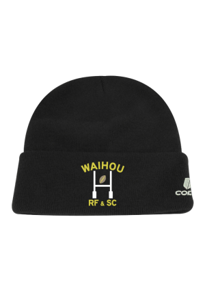 Waihou Cuffed Acylic Knitted Beanie Black