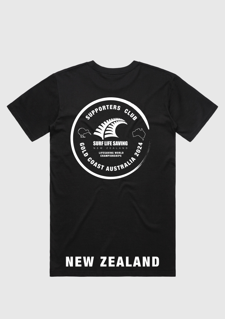 SLSNZ World Champs Supporters Tee 2024 Black