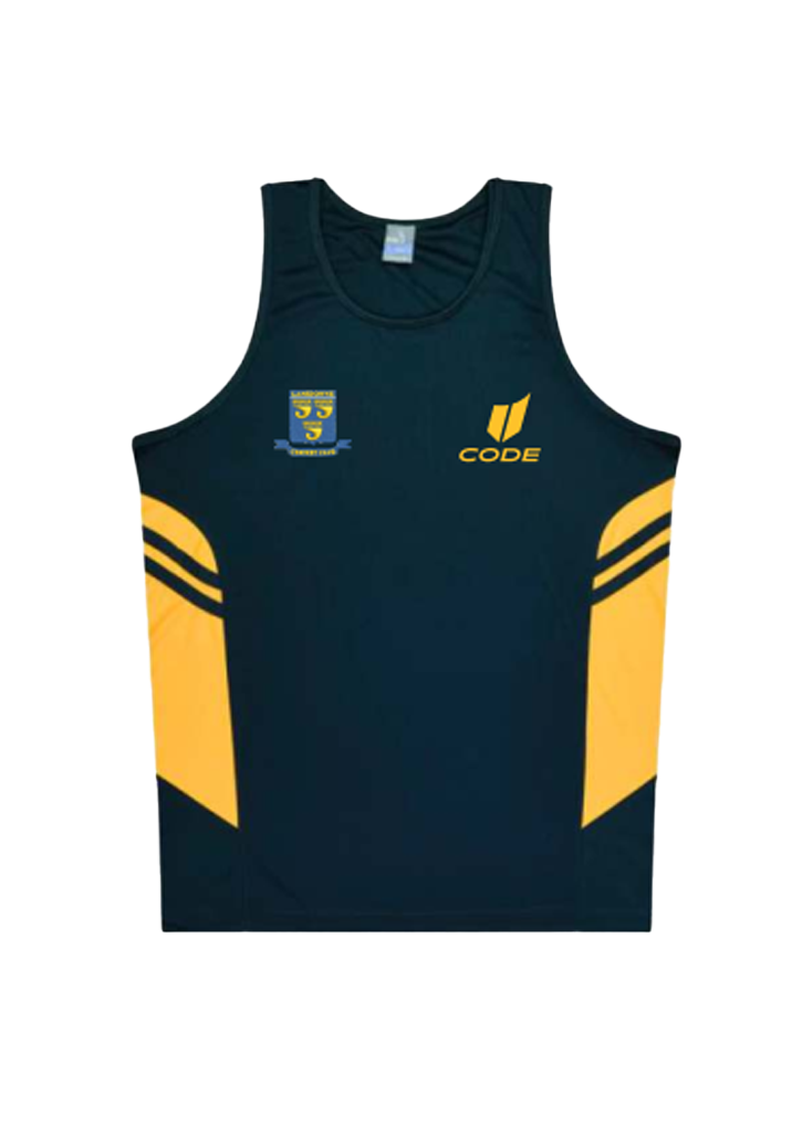 Lansdowne Cricket Club Singlet Navy/Gold