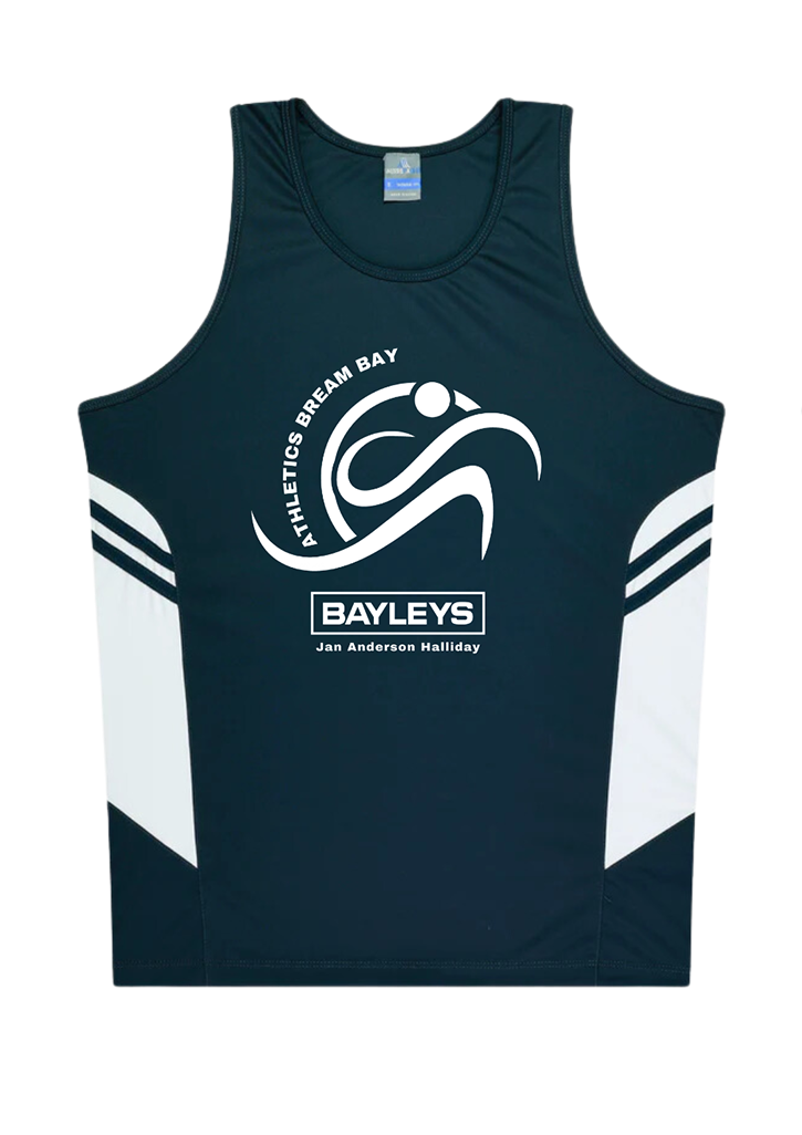 Bream Bay Singlet Navy/White