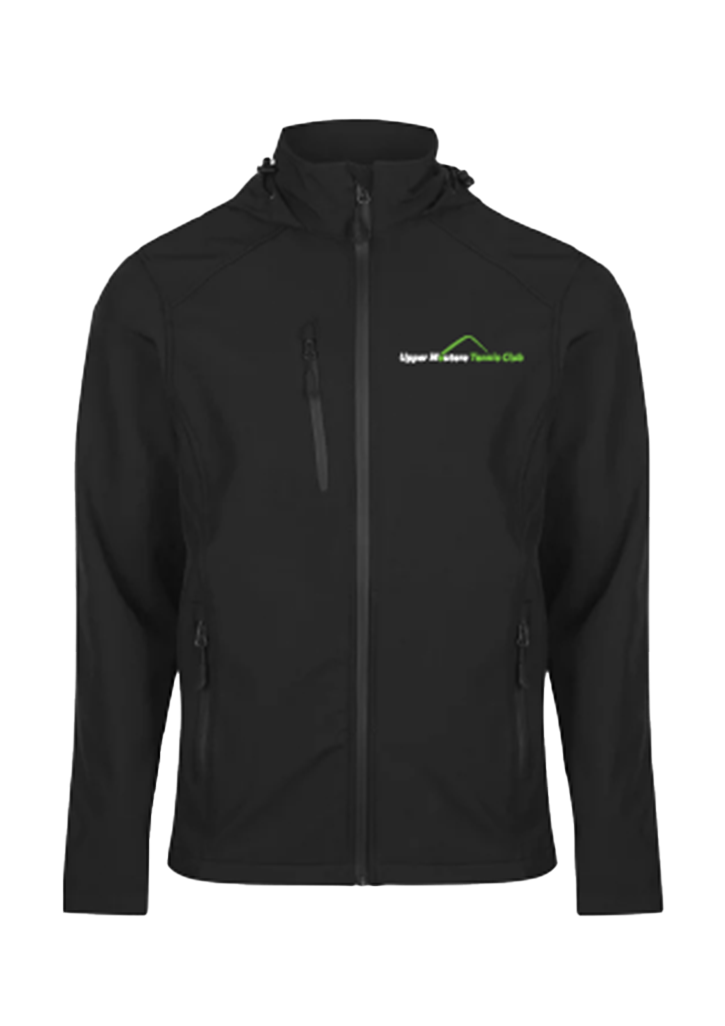 Upper Moutere Tennis Club Mens Softshell Jacket Black