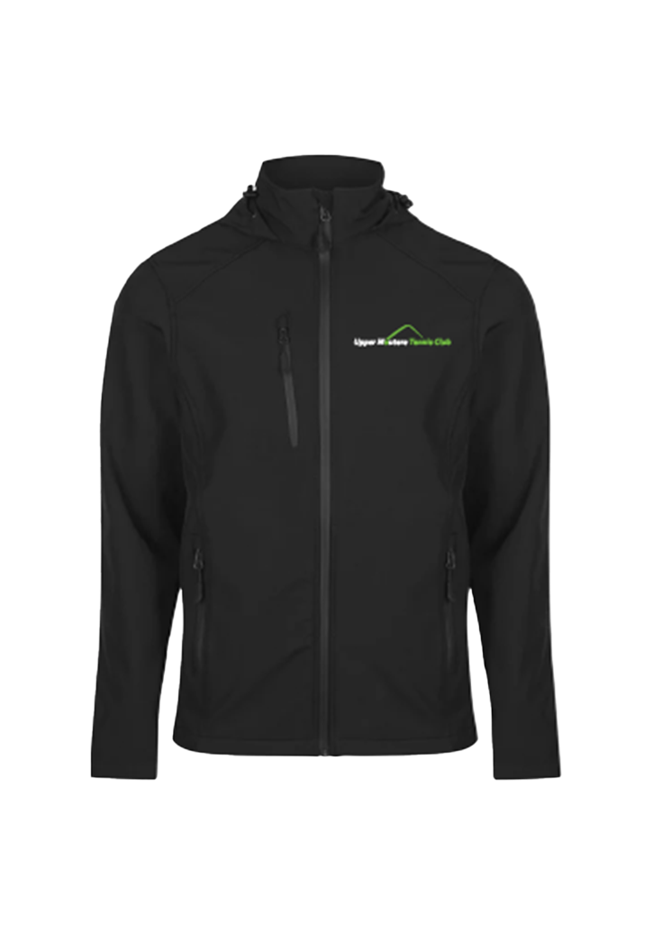 Upper Moutere Tennis Club Kids Softshell Jacket Black