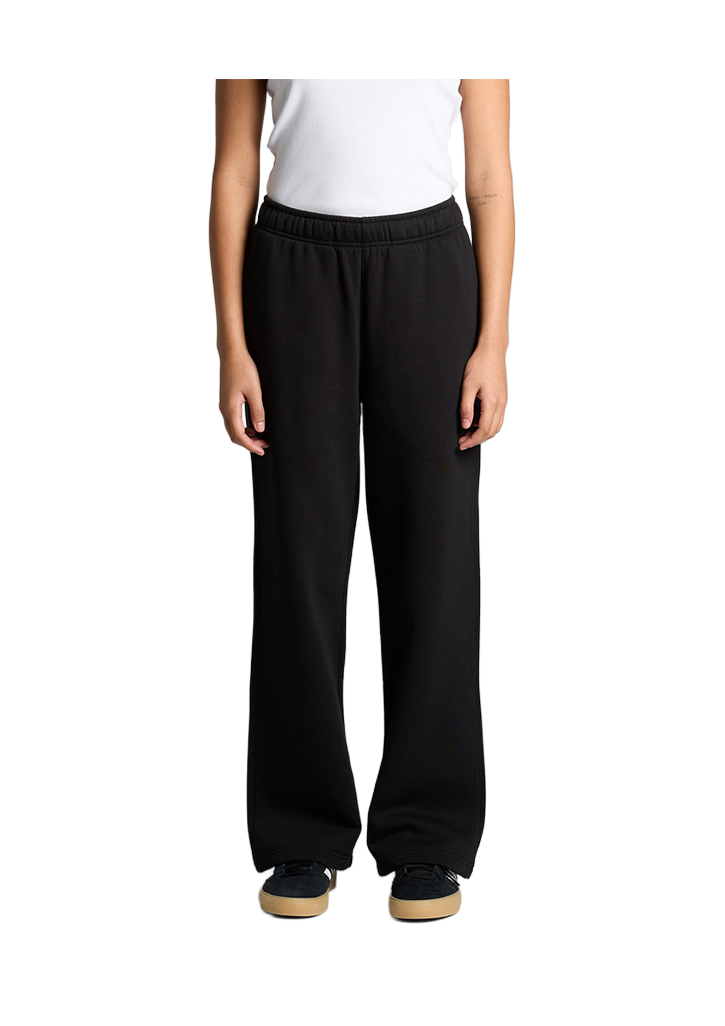 2025 Waiapu Ladies Cuffless Track Pants Black