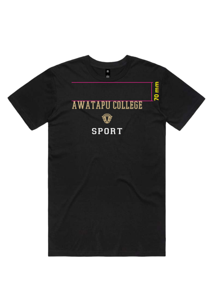 Awatapu College Sport Tee Black