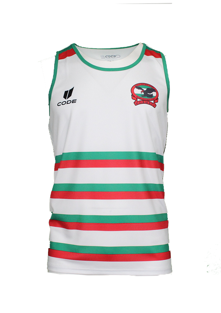 Hutt Old Boys Marist RFC 2025 Singlet White/Green