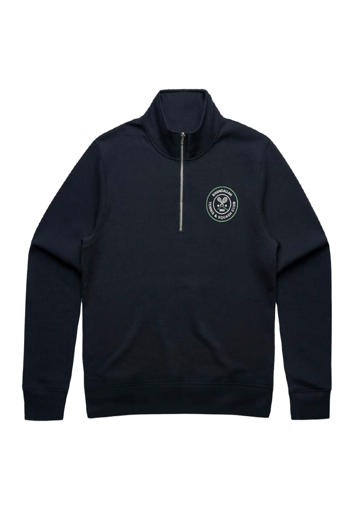 Khandallah Tennis & Squash Club Zip Crew Navy Mens