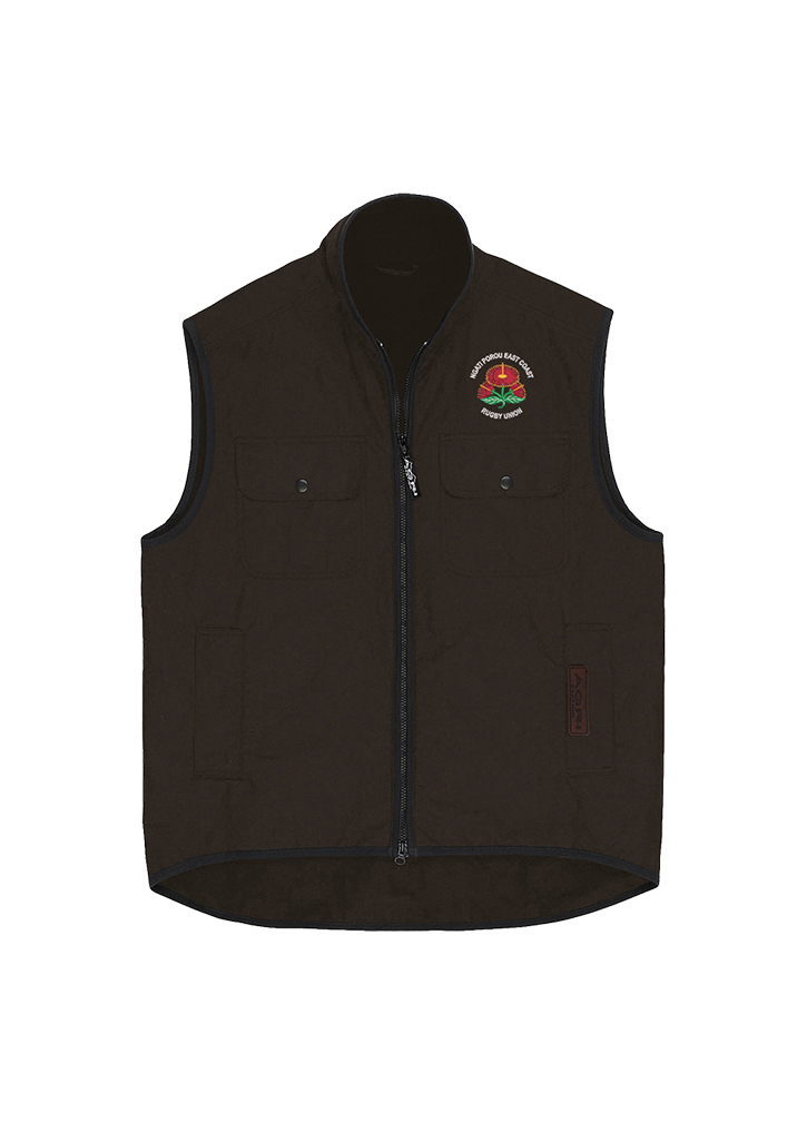 NPEC Agri Station Ranger Oilskin Vest Brown