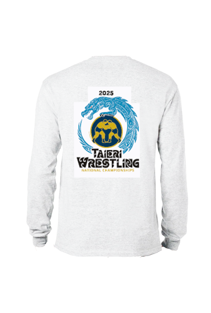 NZ Wrestling Champs '25 Long Sleeve Tee White Youth
