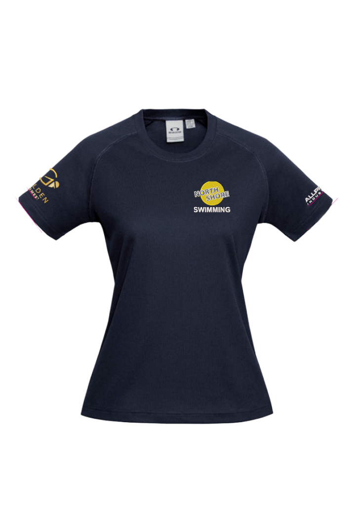 North Shore Swimming Ladies Sprint Tee Navy