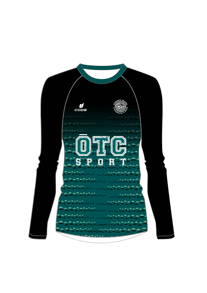 Otumoetai College Student Sport LS Tee Dark Green/Black (Unisex)