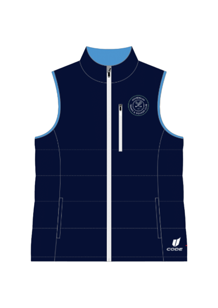 Khandallah Tennis & Squash Club Puffer Vest Mens Navy