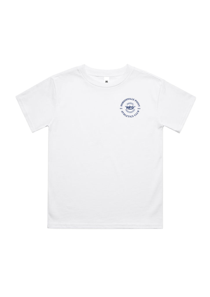 Hobsonville Point Athletics Club Tee White Kids