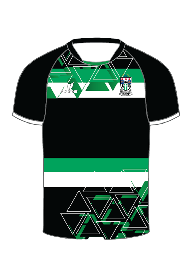 Palmerston North Old Boys Marist 2025 Tee Black/Green Youth