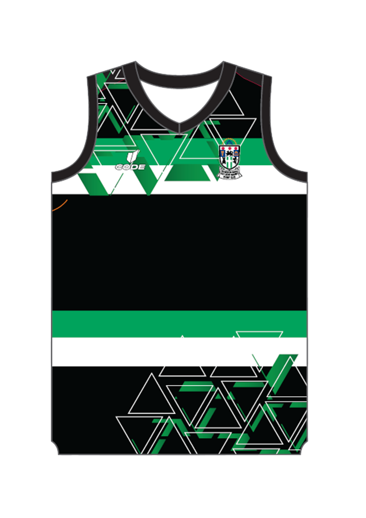 Palmerston North Old Boys Marist 2025 Singlet Black/Green Youth