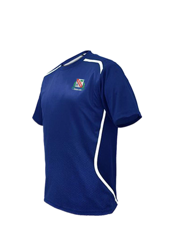 Papakura Cricket Club Tee Royal/White