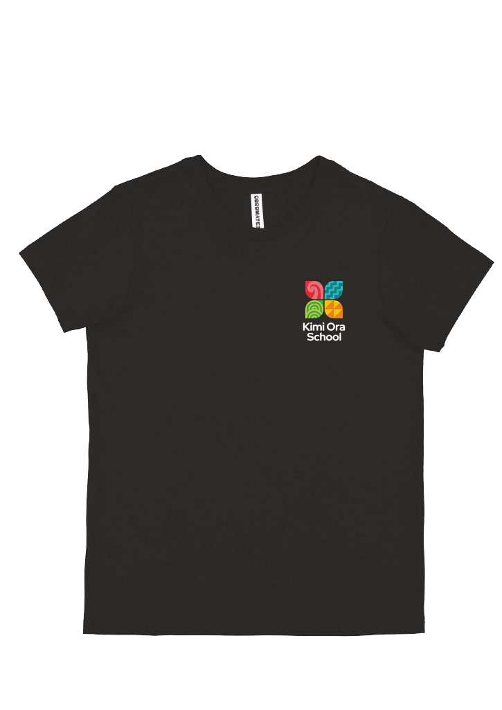 Kimi Ora School SS Fitted Tee Black