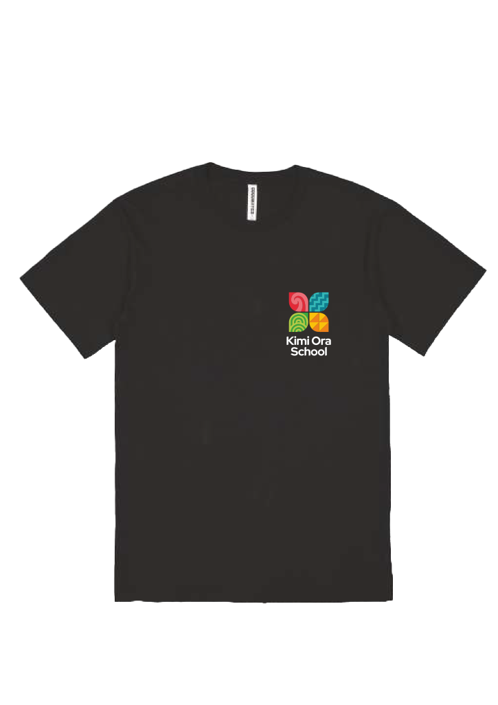 Kimi Ora School SS Tee Black Kids