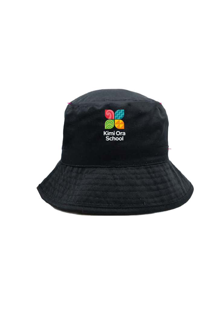 Kimi Ora School Bucket Hat Black