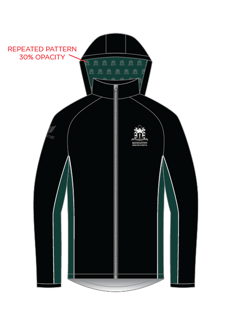 Full Zip Rain Toggled Hood Jacket DYO